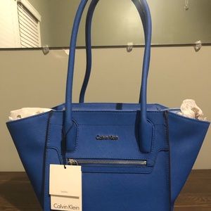 Brand New Calvin Klein blue tote. Never Used.